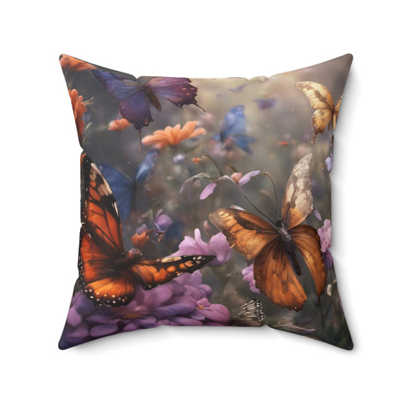 Butterfly Field Design Accent Throw Pillow