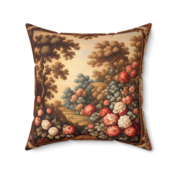 Tapestry De Jouy Style Decorative Accent Throw Pillow