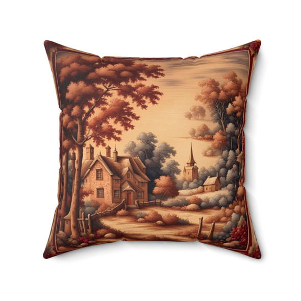 Fall Harvest De Jouy Inspired Decorative Accent Throw Pillow