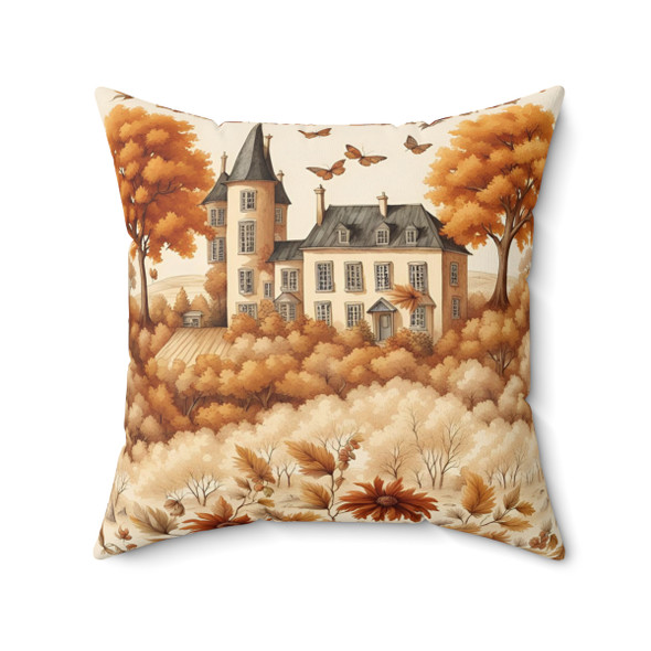 Autumn in the Country De Jouy Inspired Decorative Accent Throw Pillow