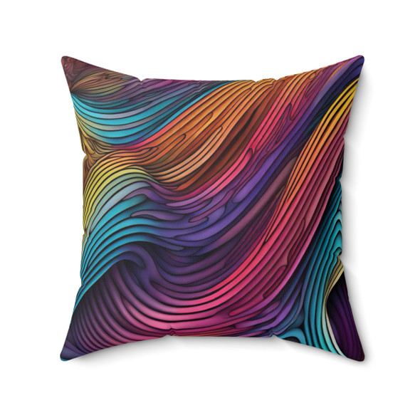 Abstract Neon Decorative Accent Square Throw Pillow teens bedroom hot pink gold teal purple blue gold sofa couch pillow