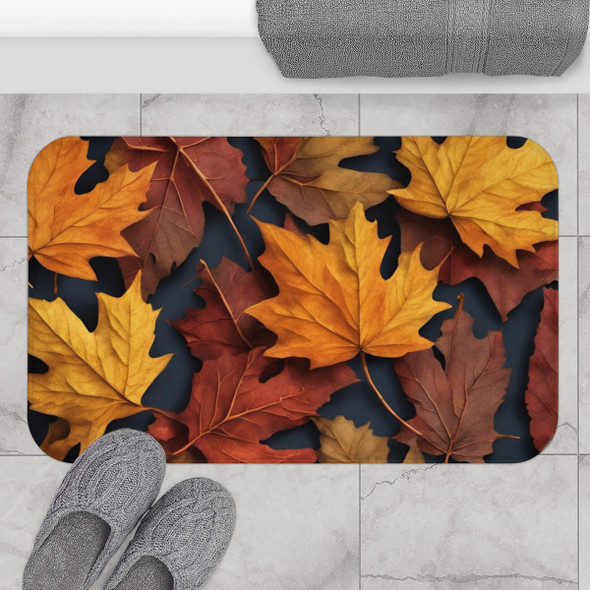 Fall Leaves Anti-slip Microfiber Bath Mat