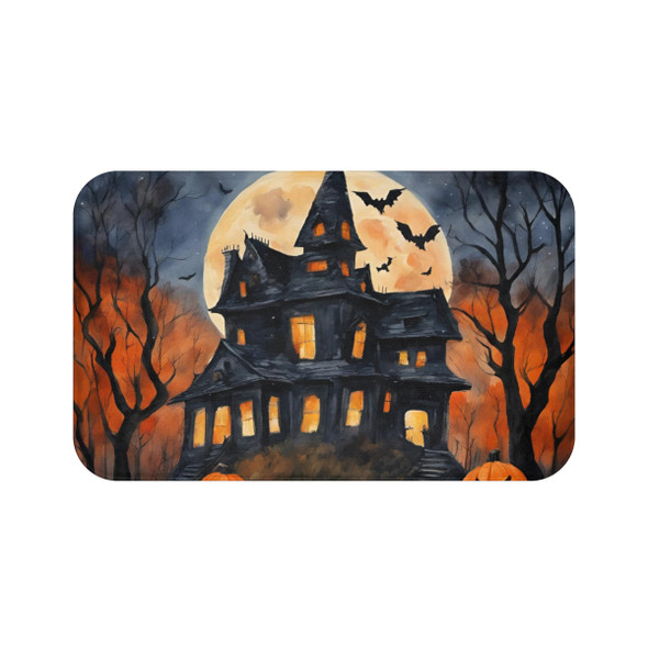 Cute Haunted House Halloween Bath Mat For Kids