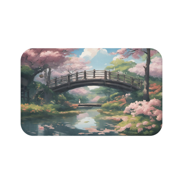 Anime Springtime Blossoms Anti-slip Microfiber Bath Mat