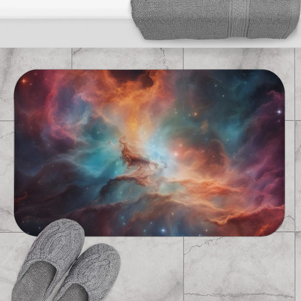 Unique Space Nebula Outer Space Anti-Slip Microfiber Bath Mat