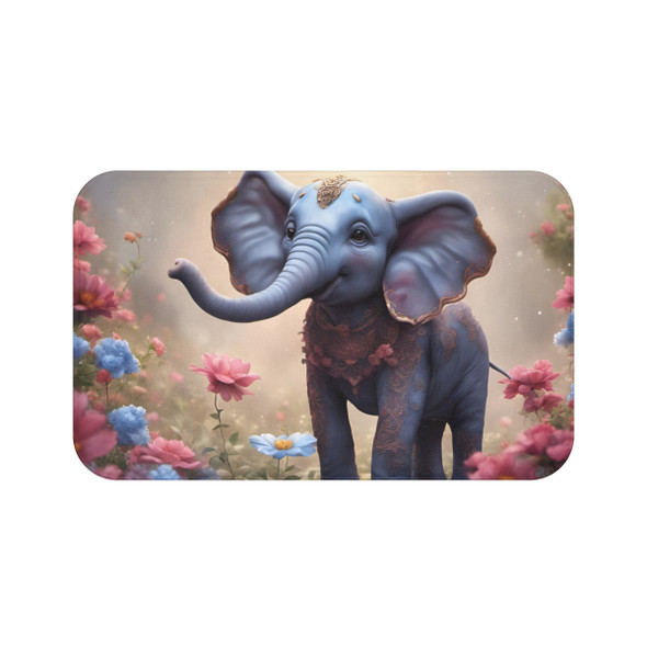 Baby Elephant Anti-slip Microfiber Bath Mat for Kids Bathroom