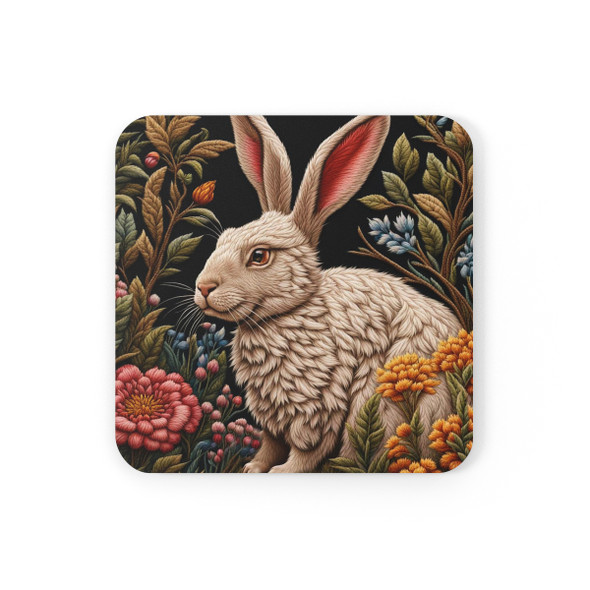 Woodland Rabbit Corkwood Coaster Set