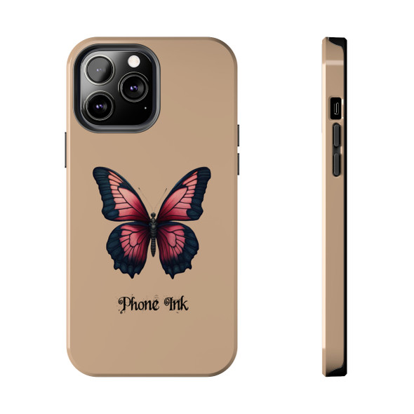 Phone Ink Butterfly Phone-Too Tough Phone Case for iPhone in 21 different sizes. Compatible with iPhone 7, 8, X, 11, 12, 13, 14 and more.