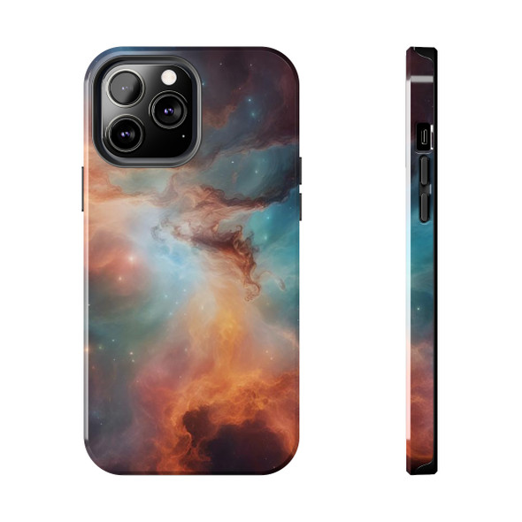 Space Nebula Tough Phone Case for iPhone in 21 different sizes. Compatible with iPhone 7, 8, X, 11, 12, 13, 14 and more.Tough Phone Cases