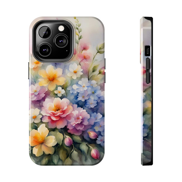Spring Bouquet Tough Phone Case for iPhone in 21 different sizes. Compatible with iPhone 7, 8, X, 11, 12, 13, 14 and more.