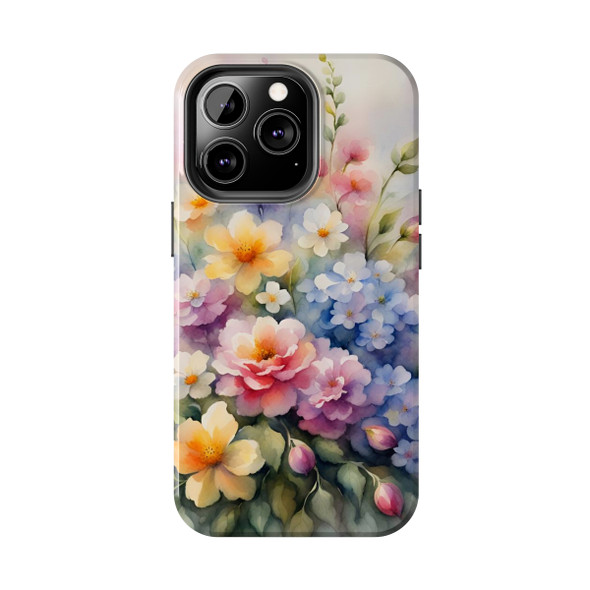 Spring Bouquet Tough Phone Case for iPhone in 21 different sizes. Compatible with iPhone 7, 8, X, 11, 12, 13, 14 and more.