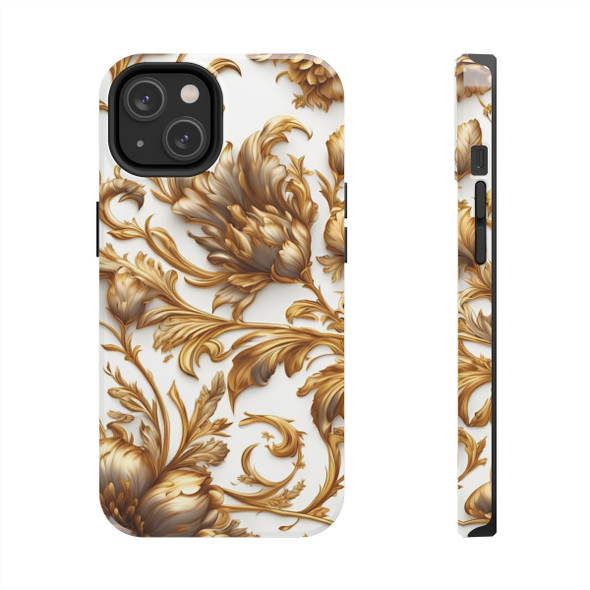 Golden Swirl Tough Phone Case for iPhone in 21 different sizes. Compatible with iPhone 7, 8, X, 11, 12, 13, 14 and more.