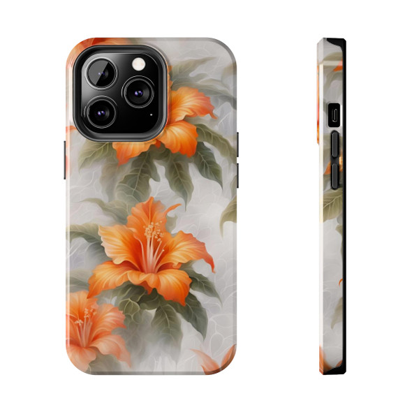 Orange Splash Tough Phone Case for iPhone in 21 different sizes. Compatible with iPhone 7, 8, X, 11, 12, 13, 14 and more.