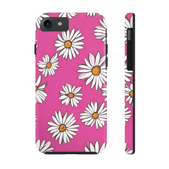 Crazy Daisies 70's Theme Tough Phone Case for iPhone in 21 different sizes. Compatible with iPhone 7, 8, X, 11, 12, 13, 14 and more.