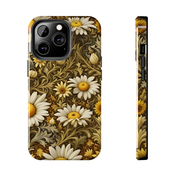 Daisy Pattern, William Morris, Cottagecore style Tough Phone Case for iPhone in 21 different sizes. Compatible with iPhone 7, 8, X, 11, 12, 13, 14 and more.