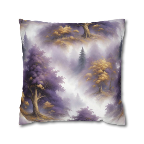 Pillow Case Purple and Gold Toile Pattern Spun Polyester Square Pillow Cover with hidden zipper purple gold white fantasy sofa couch