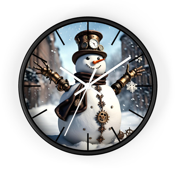 Steampunk Snowman Wall Clock