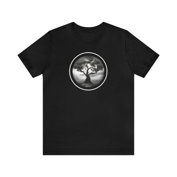 Black and White Rowan Tree| Tree of Life| Unisex Jersey Short Sleeve Tee
