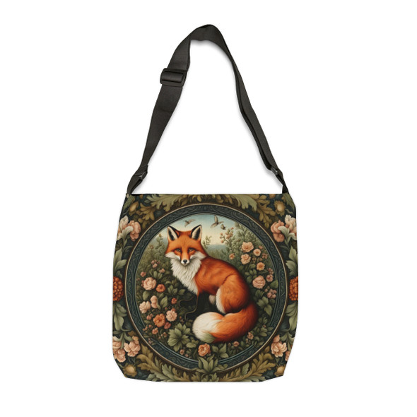 Red Fox Tote | William Morris Inspired| Adjustable Tote Bag|Two Sizes 16 inch or 18 inch
