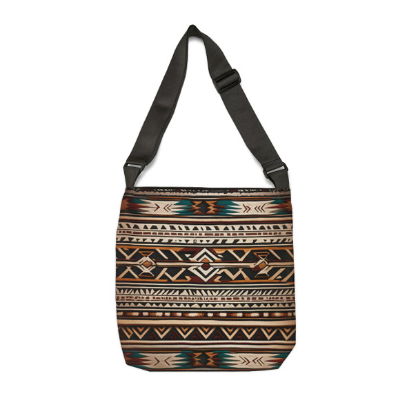 Aztec Design Tote Bag| Adjustable Tote Strap| Two Sizes 16 inch or 18 inch
