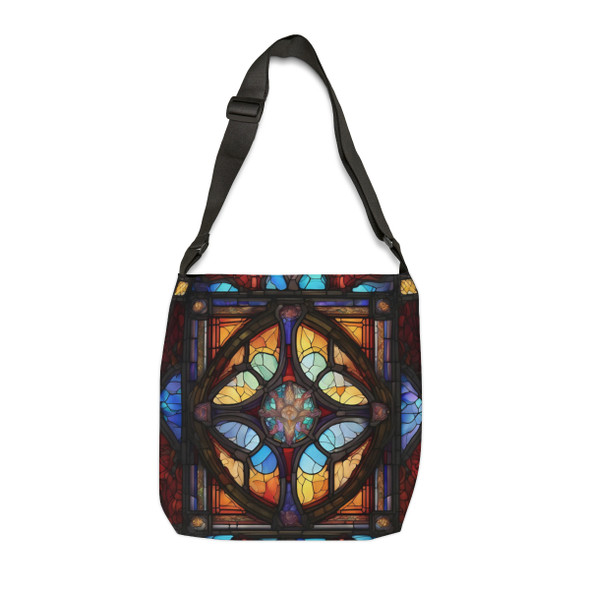 Stained Glass Design Tote Bag| Fun Design| Adjustable Tote Strap| Two Sizes 16 inch or 18 inch