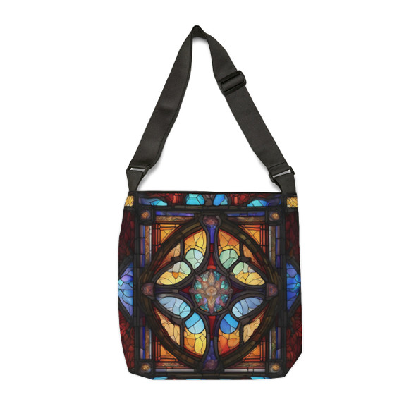 Stained Glass Design Tote Bag| Fun Design| Adjustable Tote Strap| Two Sizes 16 inch or 18 inch