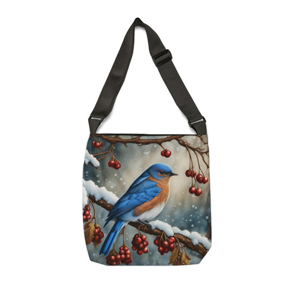 Winter Bluebird | William Morris Inspired Design Tote Bag| Fun Design| Adjustable Tote Strap| Two Sizes 16 inch or 18 inch