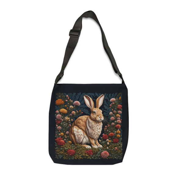 Woodland Rabbit | William Morris Inspired Design Tote Bag| Fun Design| Adjustable Tote Strap| Two Sizes 16 inch or 18 inch