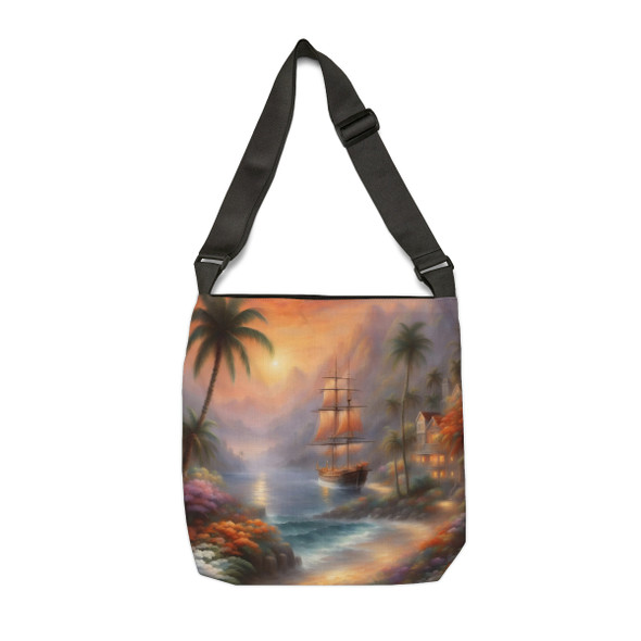 Fantasy Cove Pirate Ship Design Tote Bag| Fun Design| Adjustable Tote Strap| Two Sizes 16 inch or 18 inch