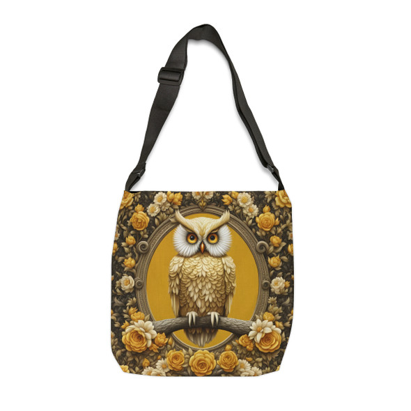 Beautiful Yellow Owl Tote | Fun Design| Adjustable Tote Bag| Two Sizes 16 inch or 18 inch