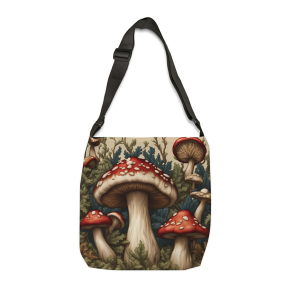 Magical Mushroom Tote | Fun Design| Adjustable Tote Bag| Two Sizes 16 inch or 18 inch