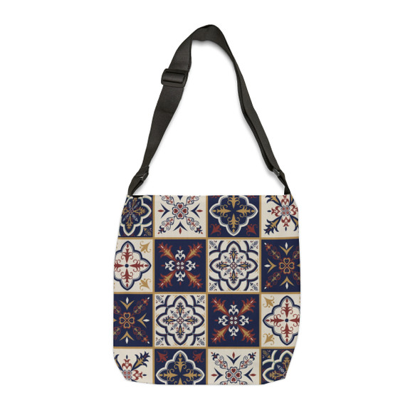 Patchwork Floral Pattern Design Tote | Adjustable Tote Bag|Two Sizes 16 inch or 18 inch