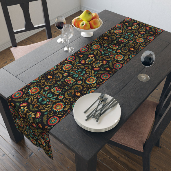 Exotic Floral Table Runner (Cotton, Poly)