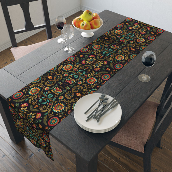 Exotic Floral Table Runner (Cotton, Poly)