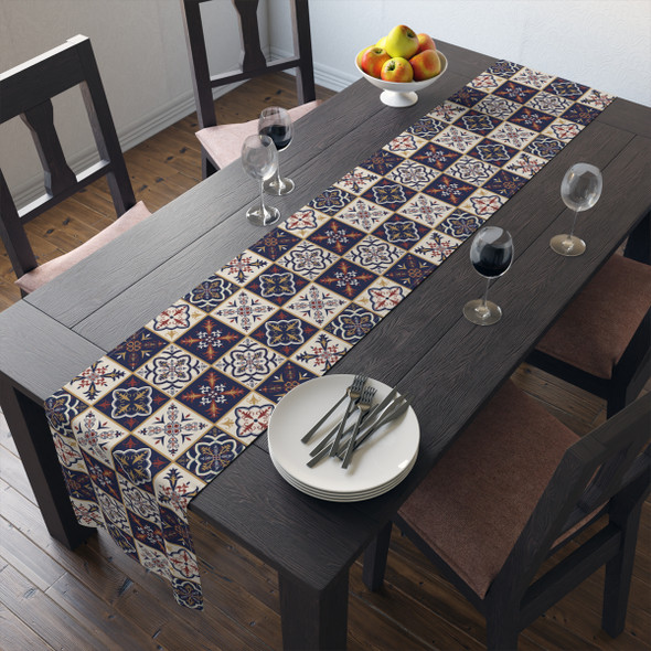 Patchwork Floral Pattern Table Runner (Cotton, Poly)