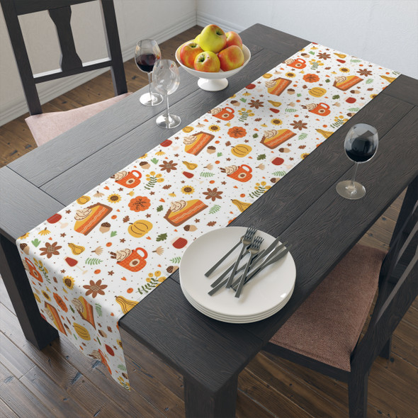 Pumpkin Spice Fall Table Runner (Cotton, Poly)