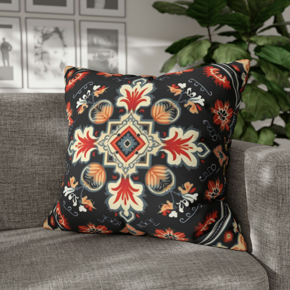 Mosaic Style Vintage Inspired Throw Pillow Cover| Super Soft Polyester Accent Pillow