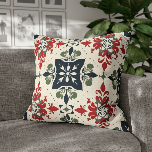 Old World Style Christmas Throw Pillow Cover| Super Soft Polyester Accent Pillow