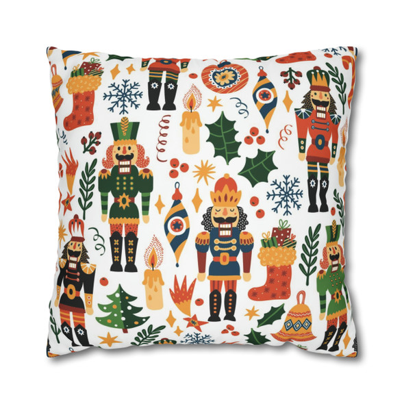 Nutcracker Christmas Throw Pillow Cover| William Morris Inspired| Super Soft Polyester Accent Pillow