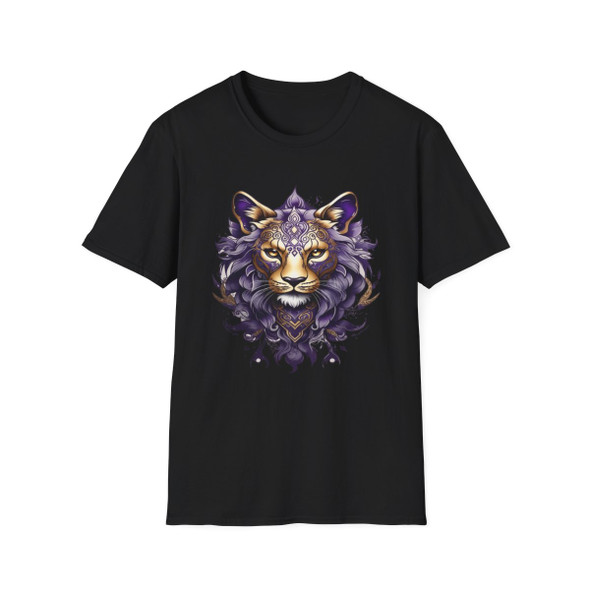 Amethyst Cougar T Shirt| Unisex Softstyle T-Shirt| Purple and Gold Design