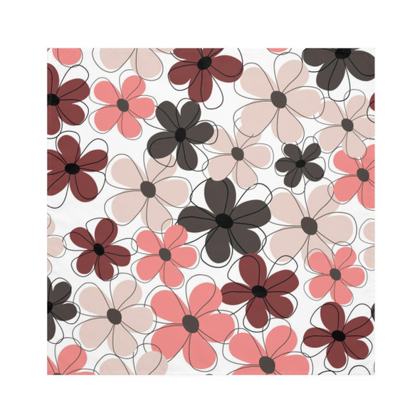 Retro Floral 70's Pattern Design Napkin Set