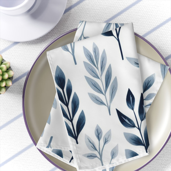 Branches in Blue Pattern Design Napkin Set