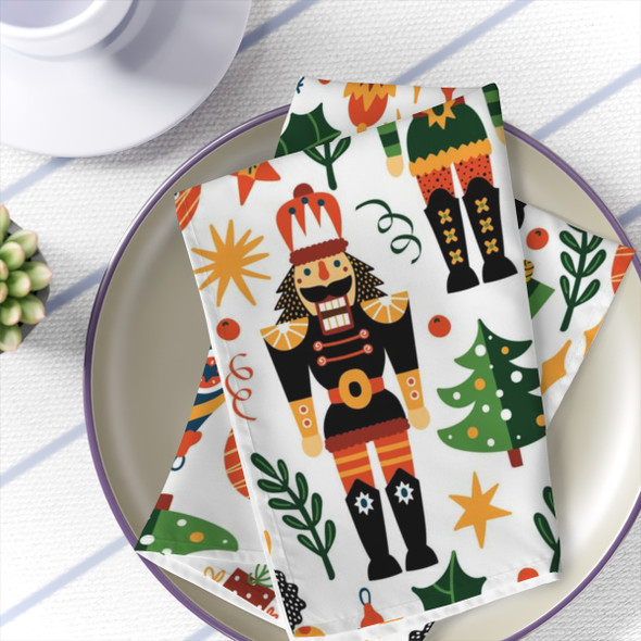 Nutcracker Christmas Style Pattern Design Napkin Set