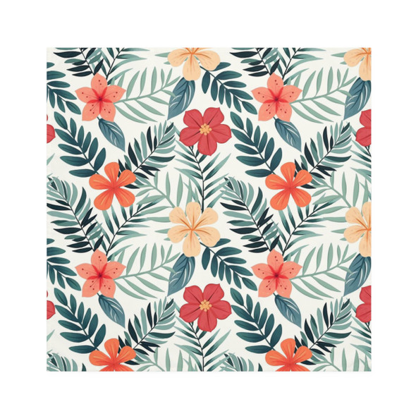 Tropical Floral Pattern Design Napkin Set