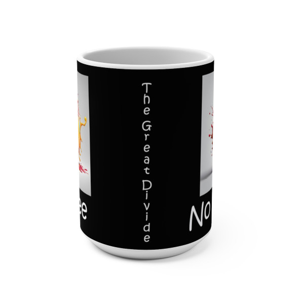 The Great Divide Coffee or Tea Mug 15oz| Black and White Smiley Face Design Mug Cup| Coffee Tea Cocoa