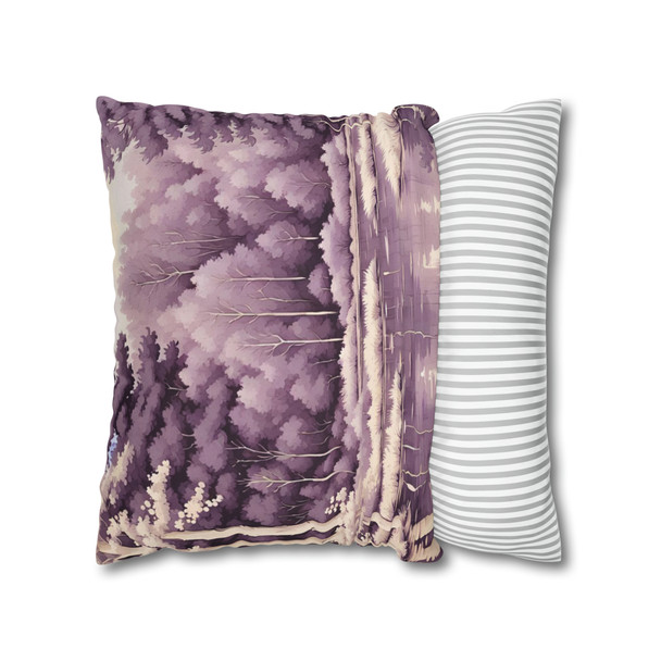 Pillow Case Pond of Lilac and Ivory Throw Pillows| William Morris Inspired Design Throw Pillow | Cottagecore | Living Room, Dorm 