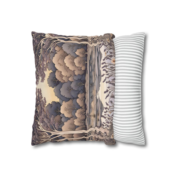 Pillow Case Pond of Lavender and Cream Throw Pillows| William Morris Inspired Design Throw Pillow | Cottagecore | Living Room, Dorm Pillows