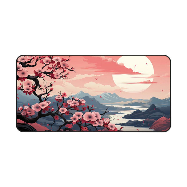 Anime Sakura Sunset Gaming Desk Mat| Office Decor| Computer Gaming Accessory| Birthday Gift