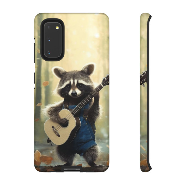 Raccoon Bluegrass Bandit Tough Cell Phone Case| iPhone, Samsung Galaxy and Google Pixel Devices |Glossy or Matte Options