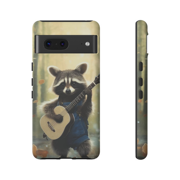 Raccoon Bluegrass Bandit Tough Cell Phone Case| iPhone, Samsung Galaxy and Google Pixel Devices |Glossy or Matte Options